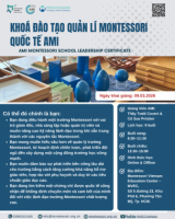 OPENING OF THE INTERNATIONAL MONTESSORI SCHOOL LEADERSHIP CERTIFICATE COURSE – AMI EARLY-BIRD DISCOUNT UP TO 10%