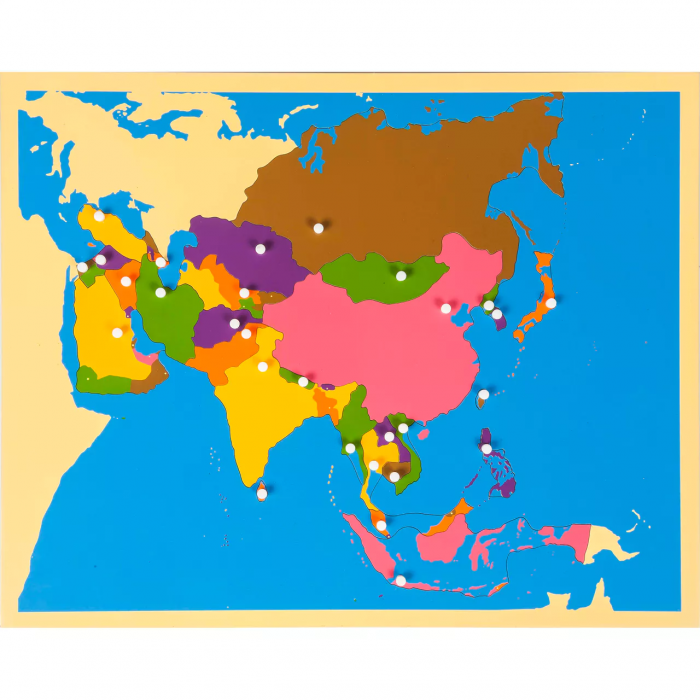 Bản đồ châu lục nơi trẻ sinh sống (Puzzle Map: Asia)