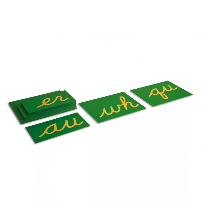 Chữ cái nhám kép: Chữ viết tay (Double Sandpaper Letters: US Cursive)