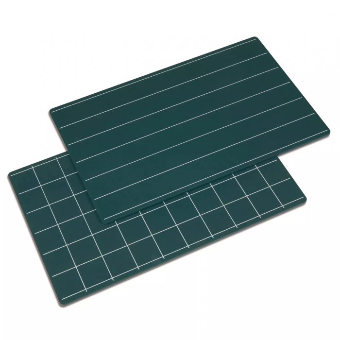 Bảng xanh có kẻ dòng và ô vuông: Bộ 2 cái 50x32cm (Greenboards With Lines And Squares: Set Of 2)