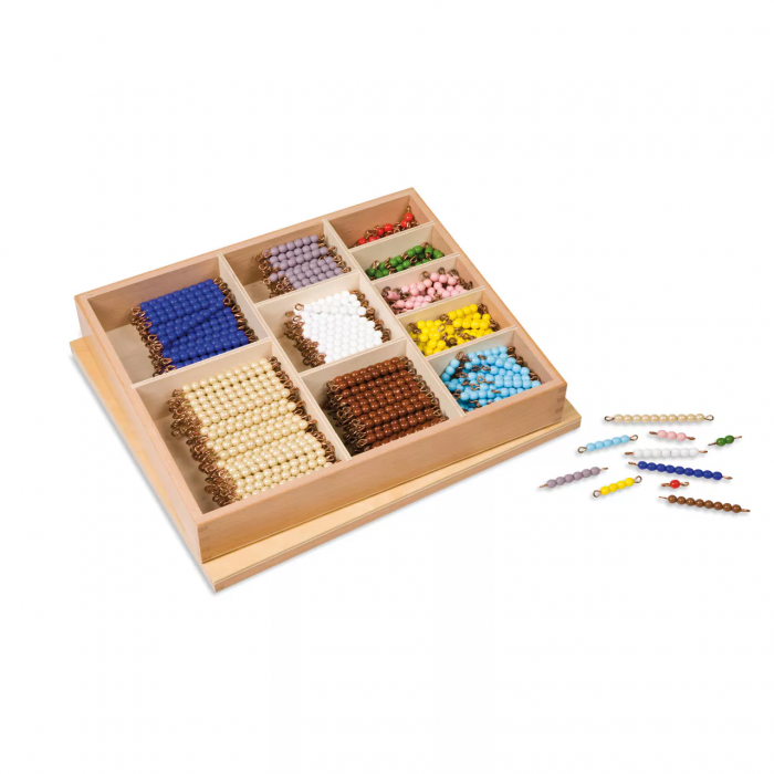 Phép nhân hạt cườm nhiều màu (Multiplication Bead Bar Layout Box: Individual Beads) (Thủy tinh)